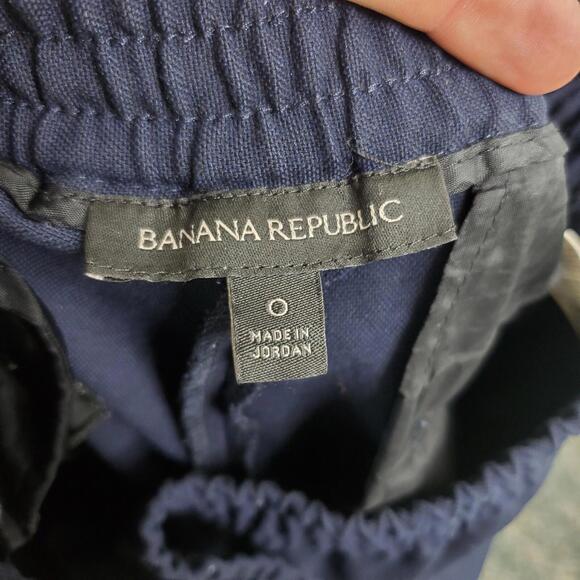 Banana Republic Pants WOmens 0 Joggers Pull On Zip Pockets Navy Casual Weekend - Picture 9 of 11
